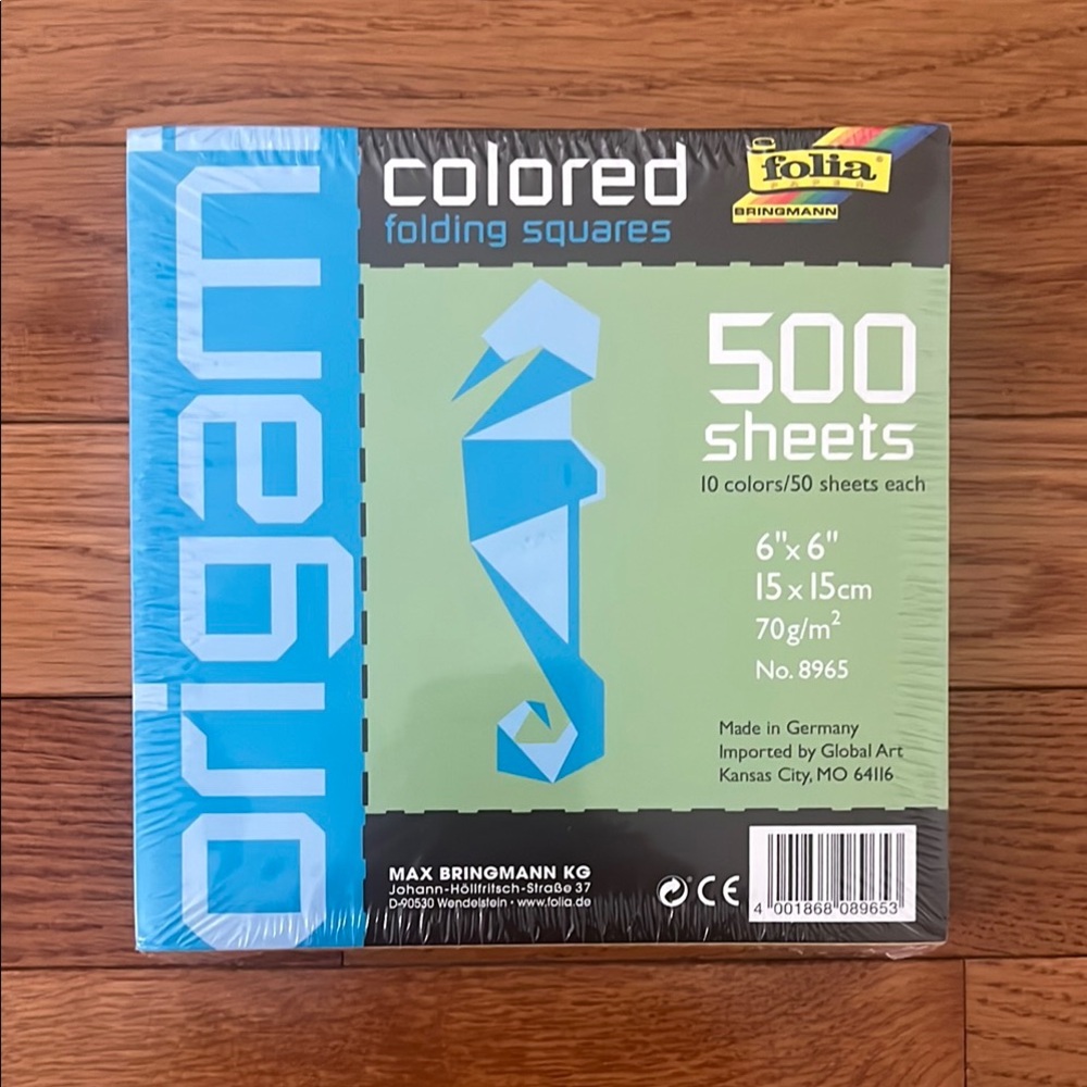 NWT Folia Origami Coloured Folding Squares 500 Sheets Arts & Crafts